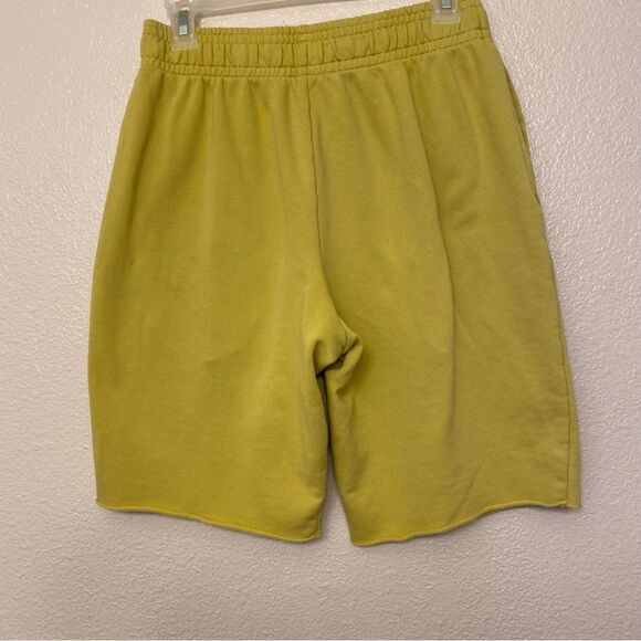 Under Armour UA The Rock Terry yellow pull on drawstring cotton sweat shorts M - Picture 4 of 13